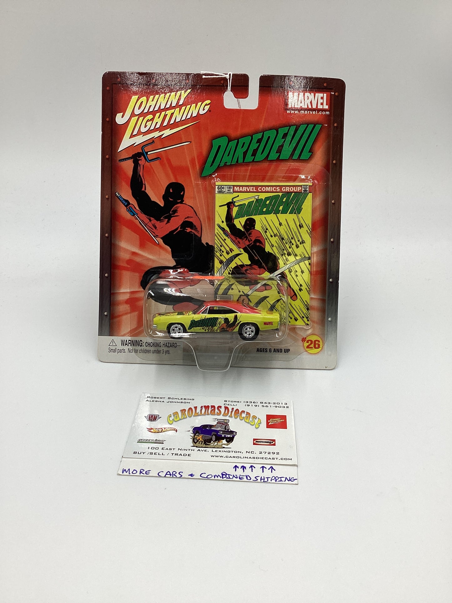 Johnny Lightning Marvel Daredevil #26 69 Dodge Charger Yellow 232A