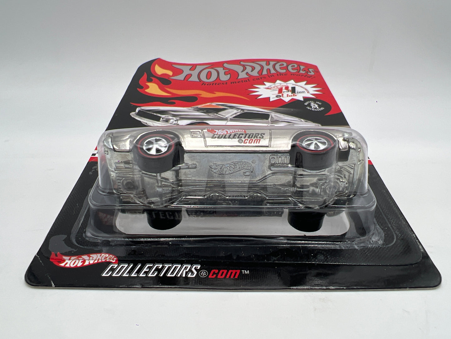 2003 Hot Wheels RLC Club Exclusive Custom Mustang Chrome/Blue Stripes W/Protector