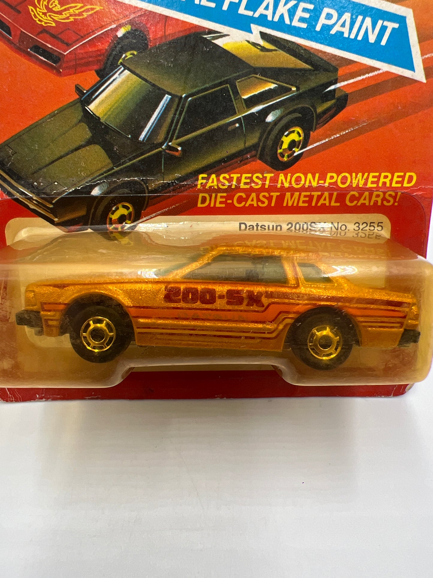 Hot Wheels Original 1982 The Hot Ones #3255 Datsun 200SX Unpunched W/Protector Bad Card/Blister