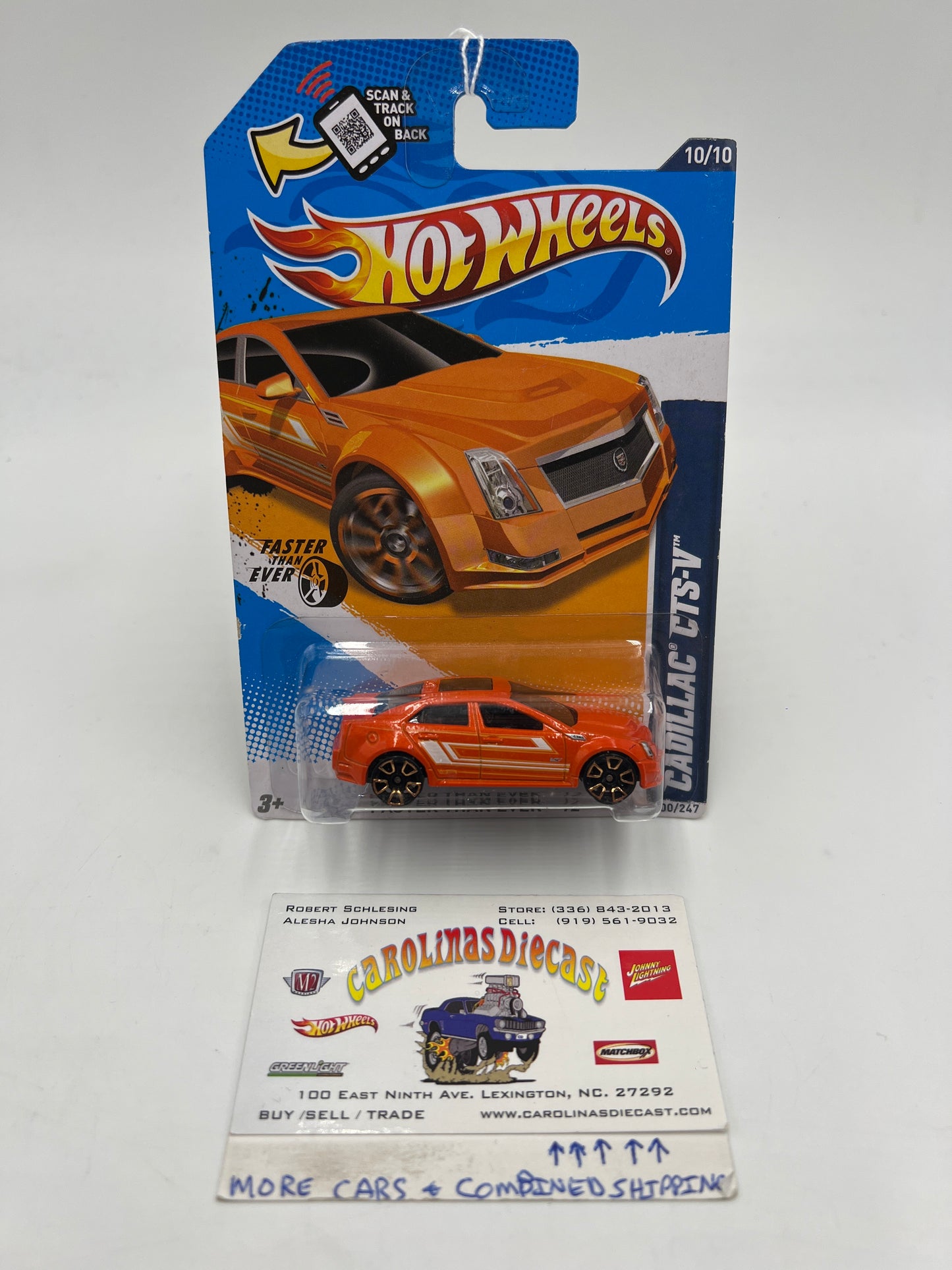 2012 Hot Wheels Faster Than Ever #100 Cadillac CTS-V Orange SR