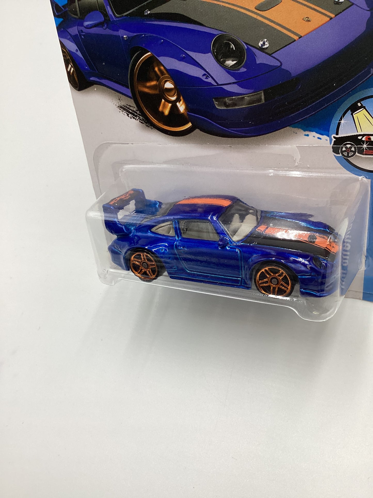 2016 Hot Wheels #114 Porsche 993 GT2 Blue Half Cage