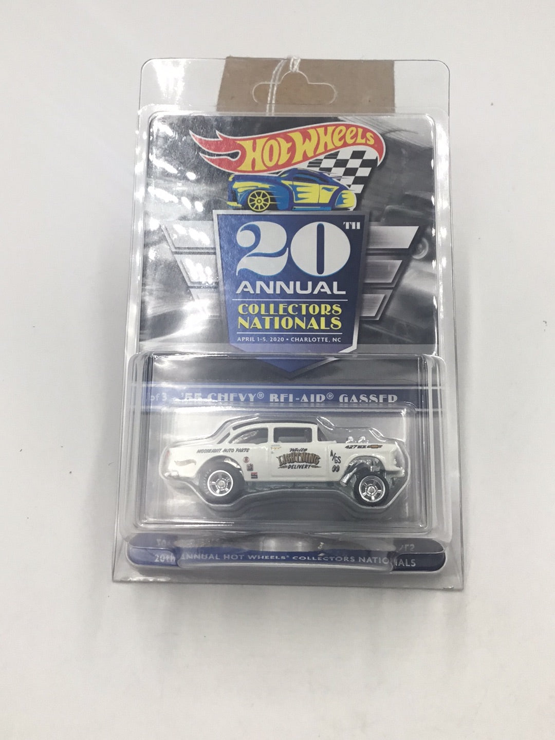 Hot wheels 20th annual collectors Nationals 55 Bel Air Gasser 523/6500 in Protector