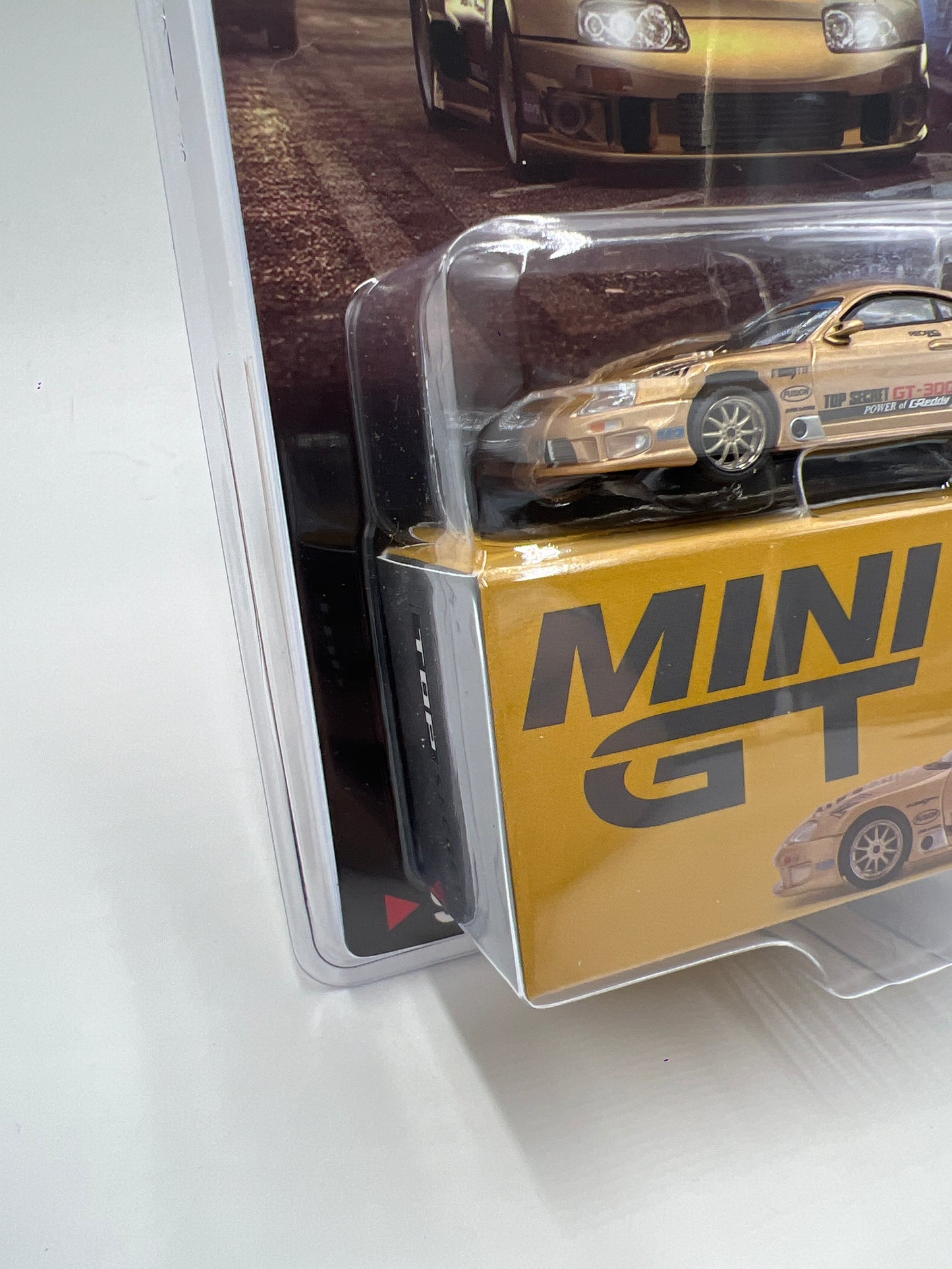 Mini GT #961 Top Secret Toyota Supra A80 GT-300 Gold