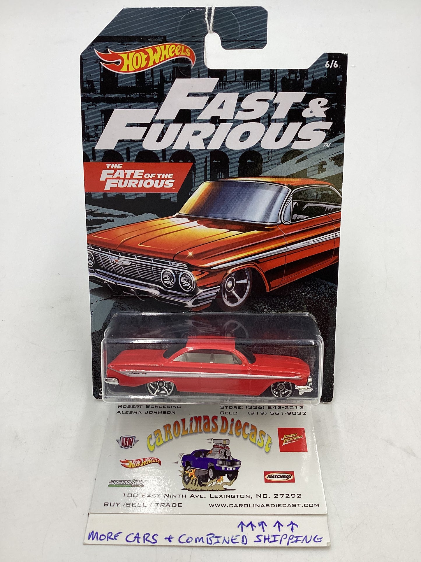 Hot wheels 2019 Fast and furious Fate of the Furious 61 Chevrolet Impala #6 73D