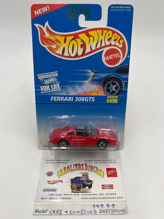 1996 Hot Wheels #496 Ferrari 308 GTS Red W/Protector