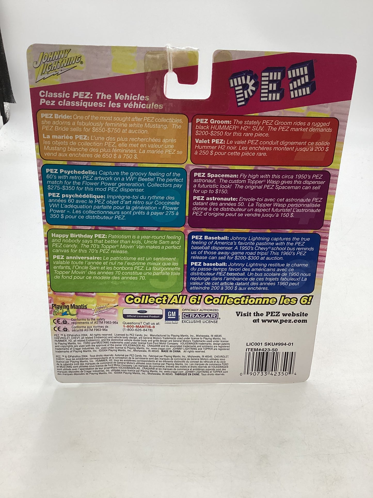 Johnny Lightning Pez #3 66 Volkswagen Beetle Purple