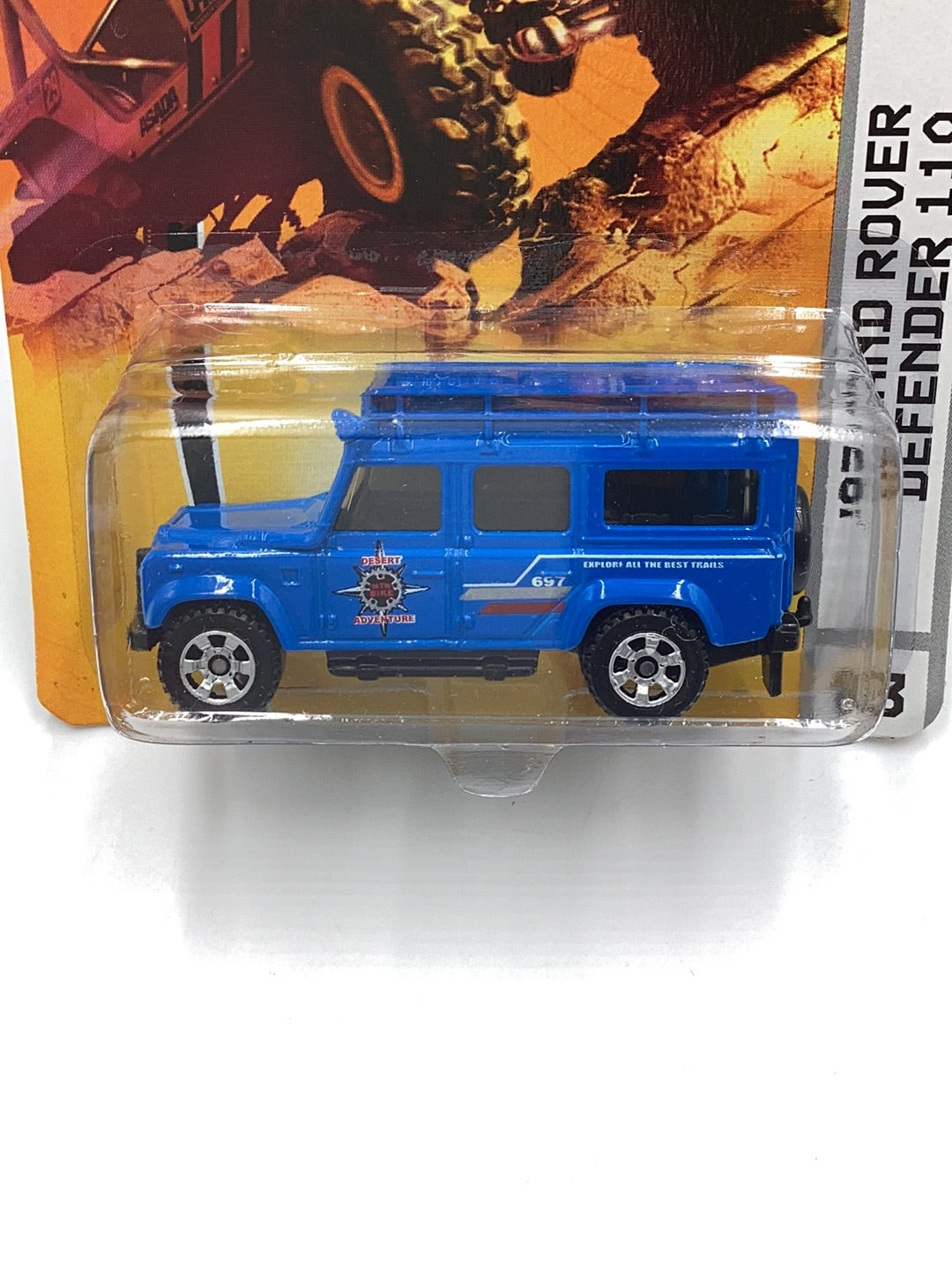 Matchbox #83 97 Land Rover Defender 110 blue 208A