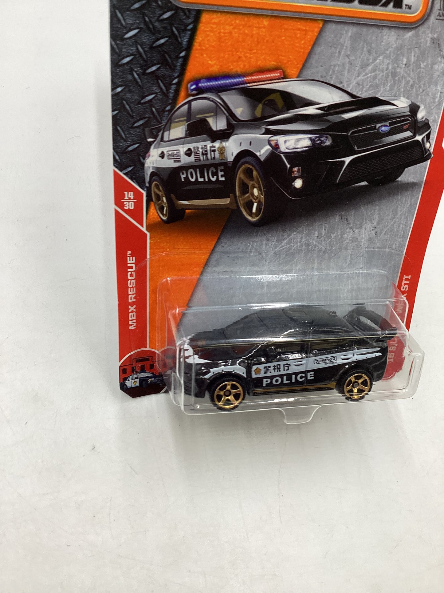 Matchbox MBX Rescue #14 15 Subaru WRX STI Police Black 209B