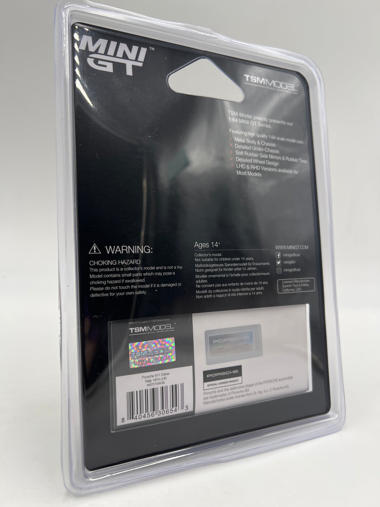 Mini GT #1009 Porsche 911 Dakar Rally 1974 White