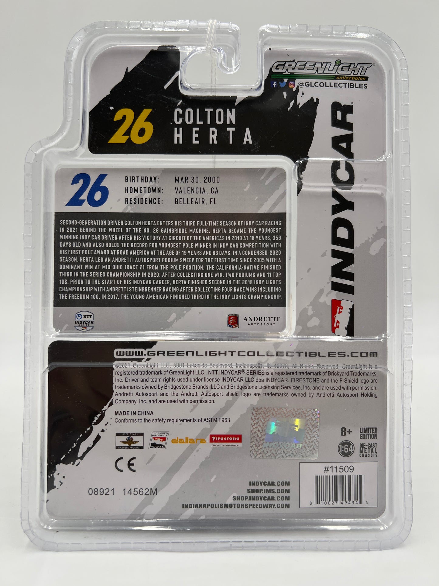 Greenlight Indycar Series #26 Colton Herta