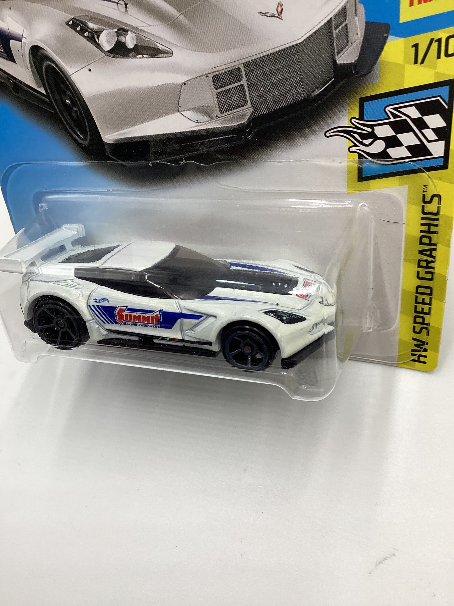 2018 Hot Wheels #27 Corvette C7.R White Summit 1C