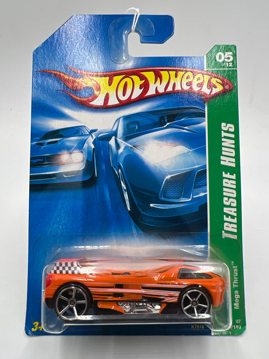 2007 Hot Wheels Treasure Hunt #125 Mega Thrust Orange