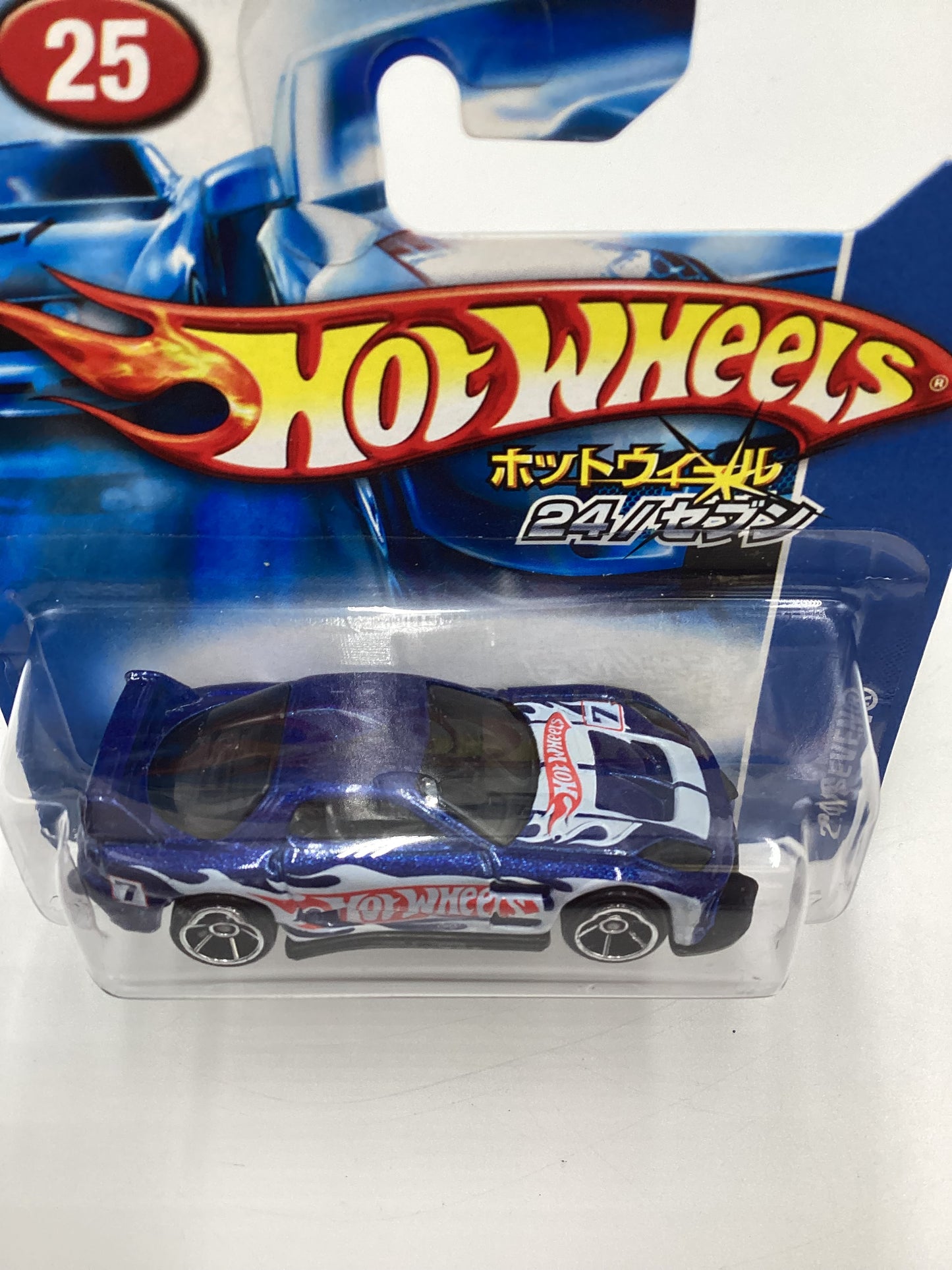 2007 Hot Wheels 24/Seven Japanese Short Card Blue VHTF with protector