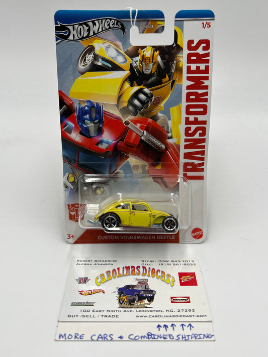 2024 Hot Wheels Transformers #1 Custom Volkswagen Beetle Yellow 159H