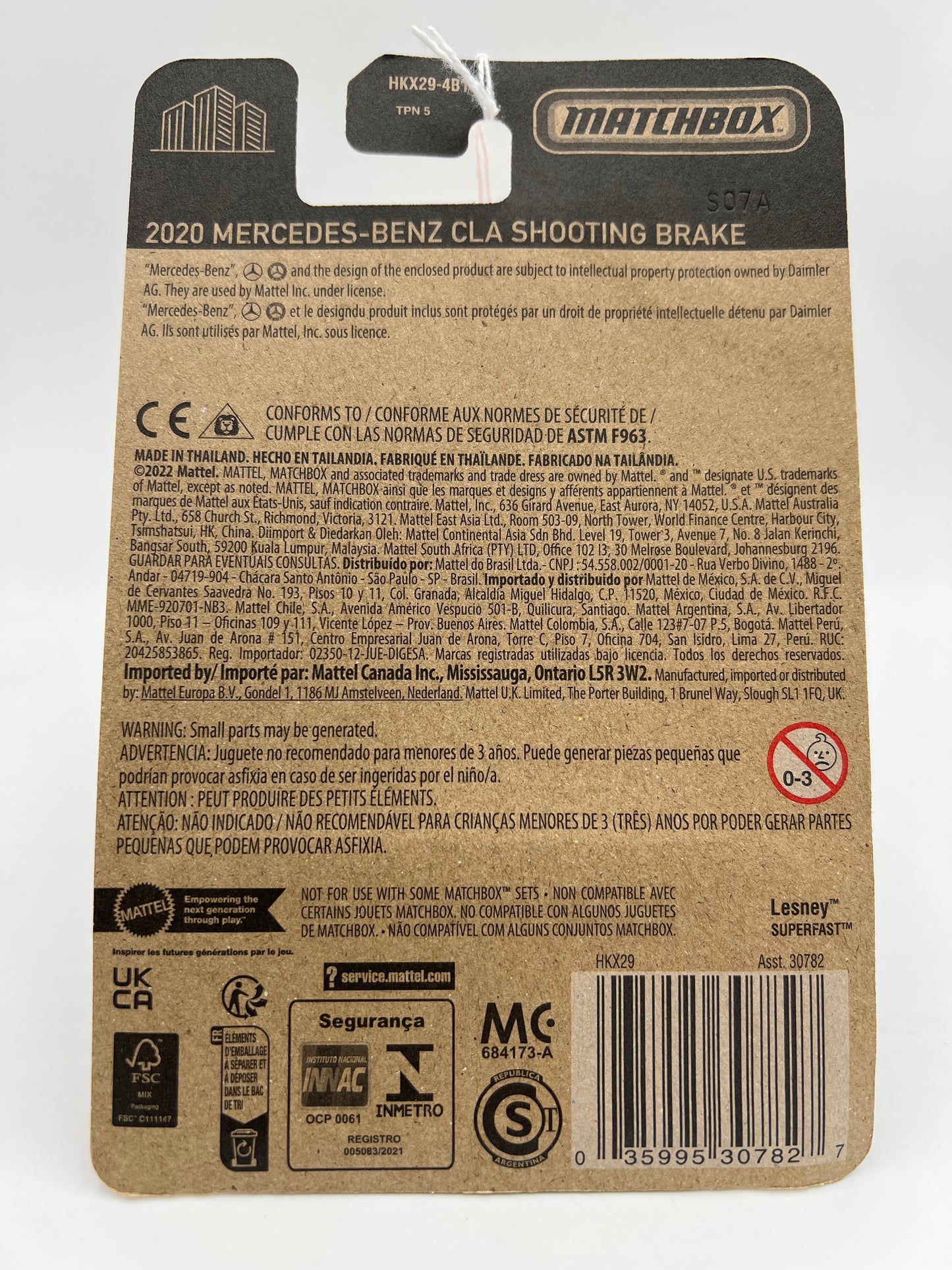 Matchbox Super Chase 2020 Mercedes-Benz CLA Shooting Brake Black