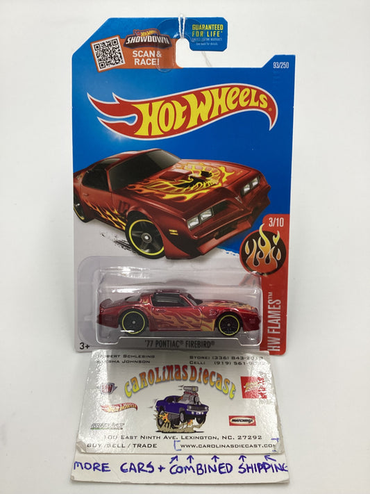 2016 Hot Wheels #93 77 Pontiac Firebird Red 41B