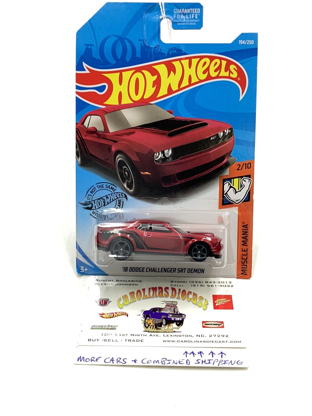 2019 Hot wheels #194 18 Dodge Challenger SRT Demon 46G