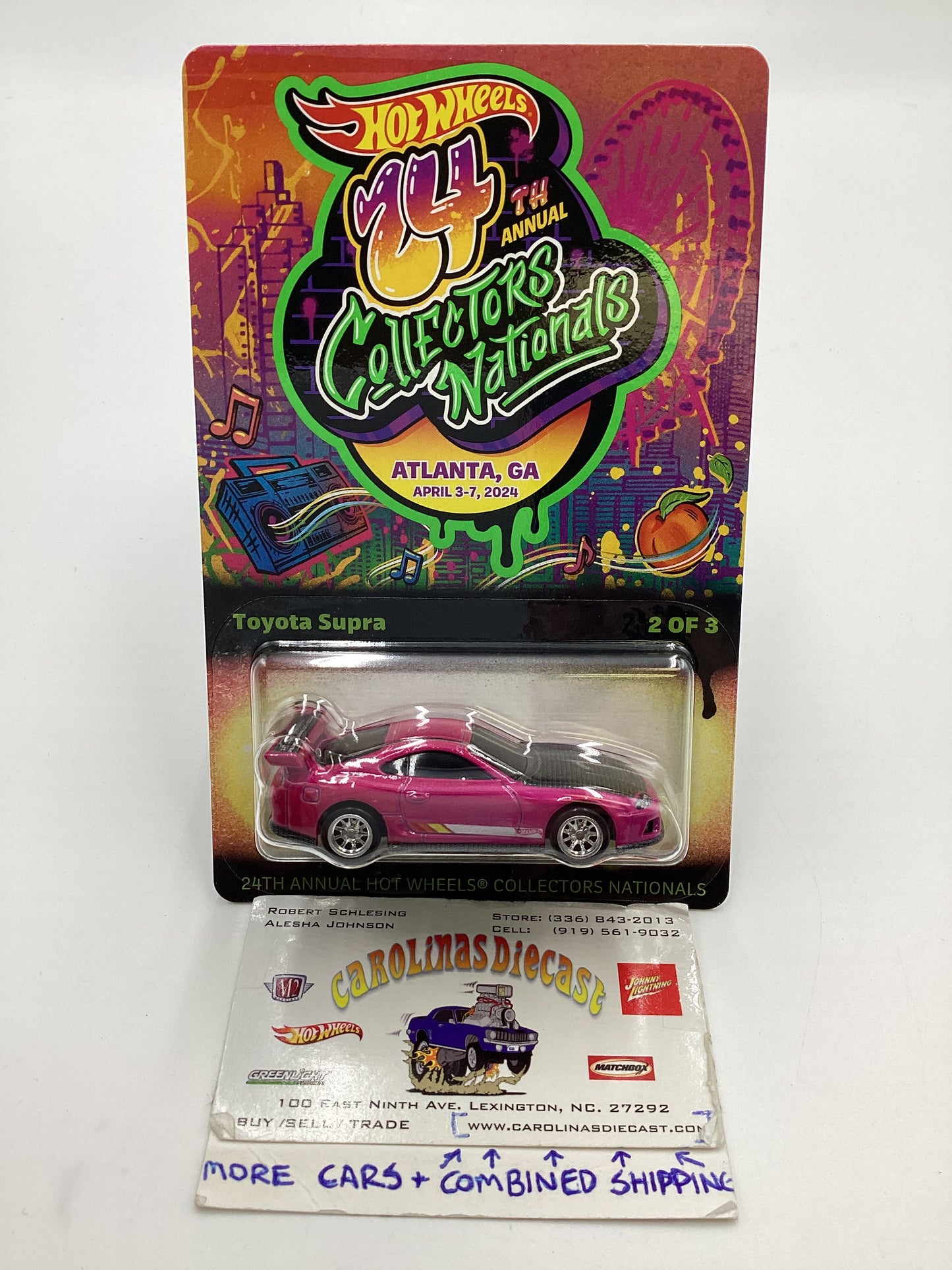 2024 Hot Wheels 24th Annual Collector Nationals Toyota Supra Pink 04729/06200