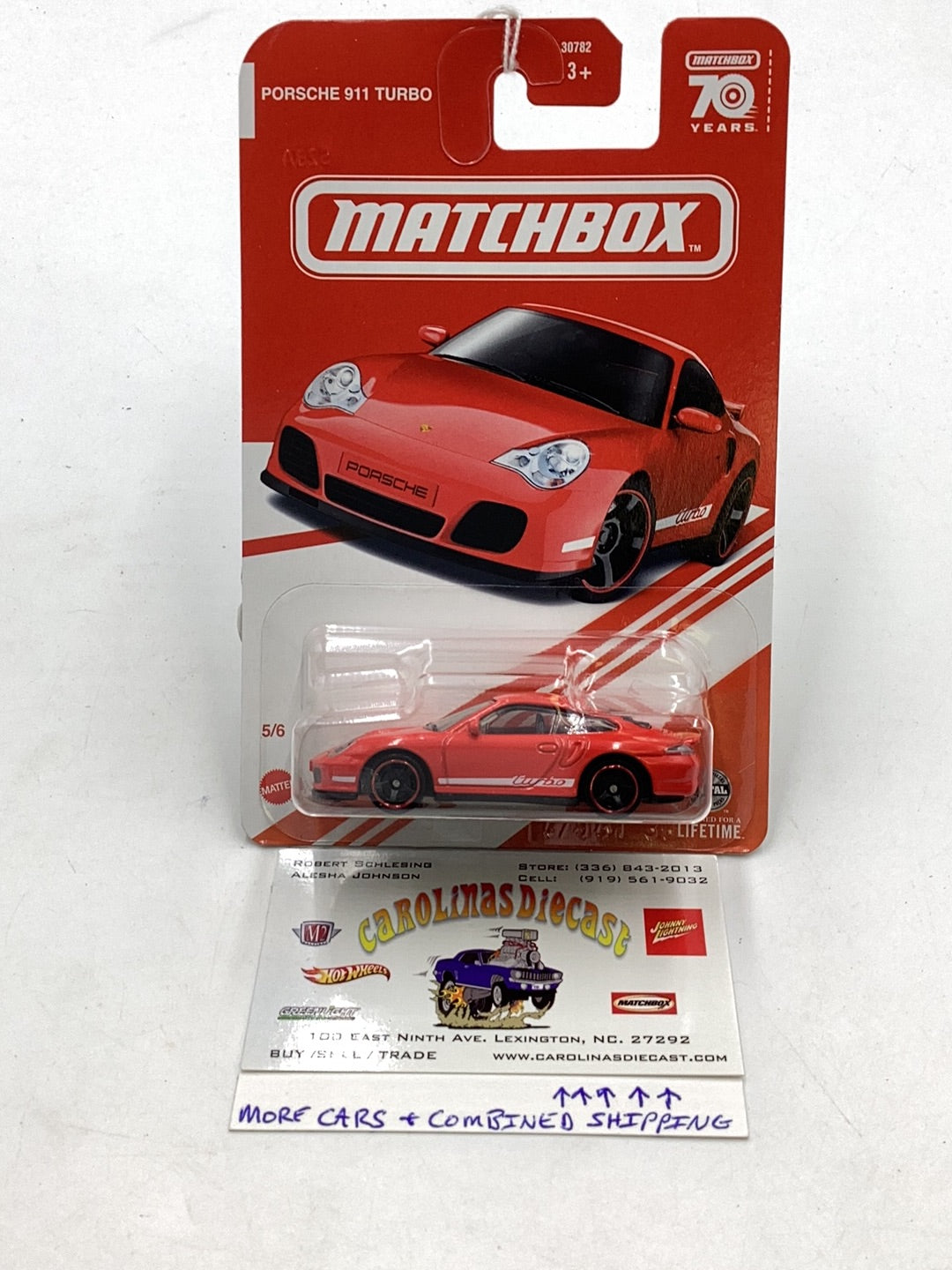 2024 Matchbox 5/6 Porsche 911 Turbo Target Red 161A