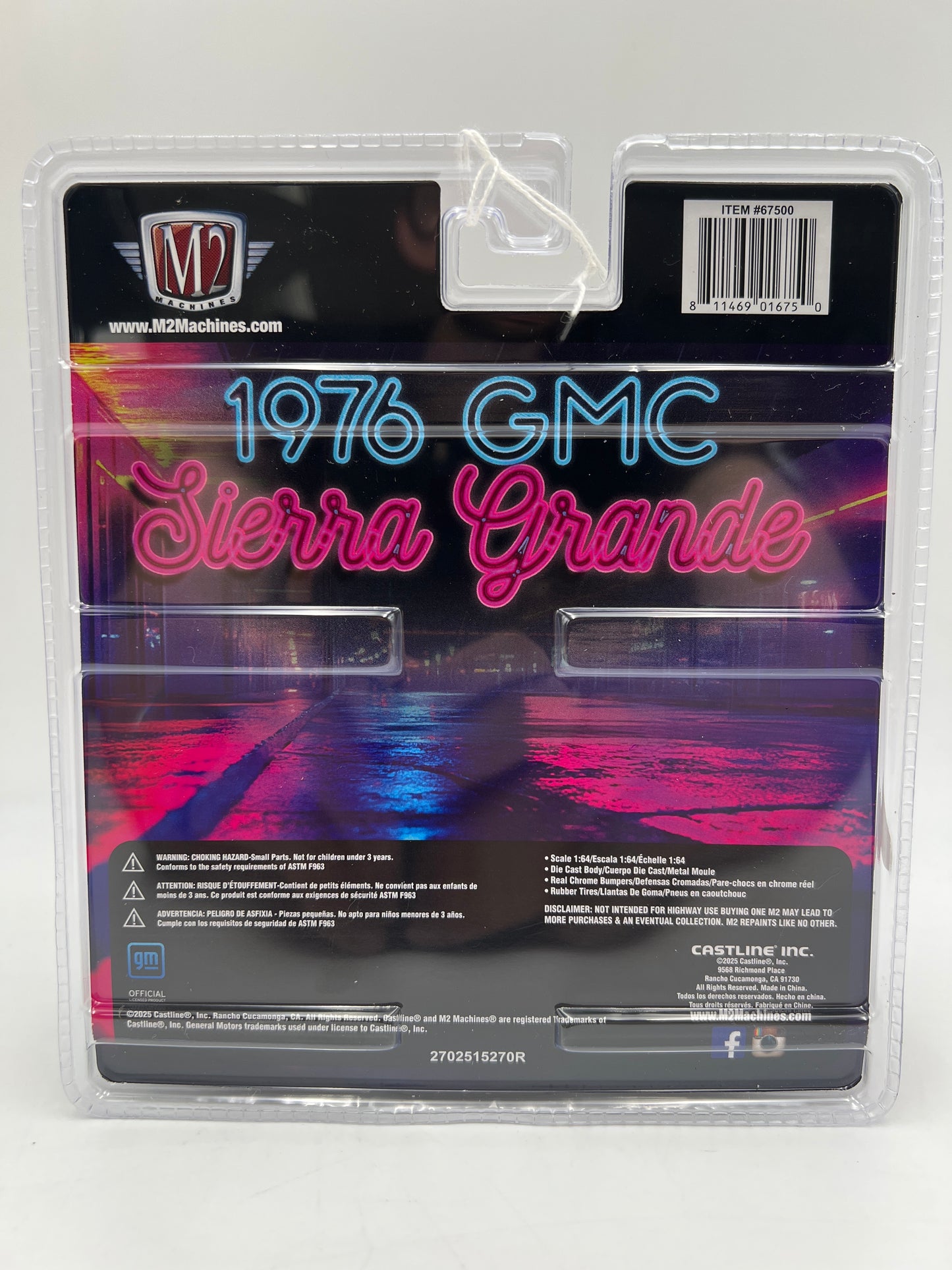 M2 Machines R19 Diorama 1976 GMC Sierra Grande SS02 Purple/Pink 195F