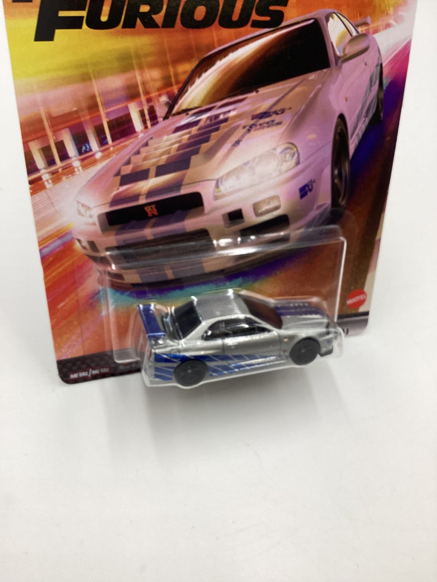 Hot wheels Premium Fast and Furious #4 Nissan Skyline GT-R R-34 Silver with protector