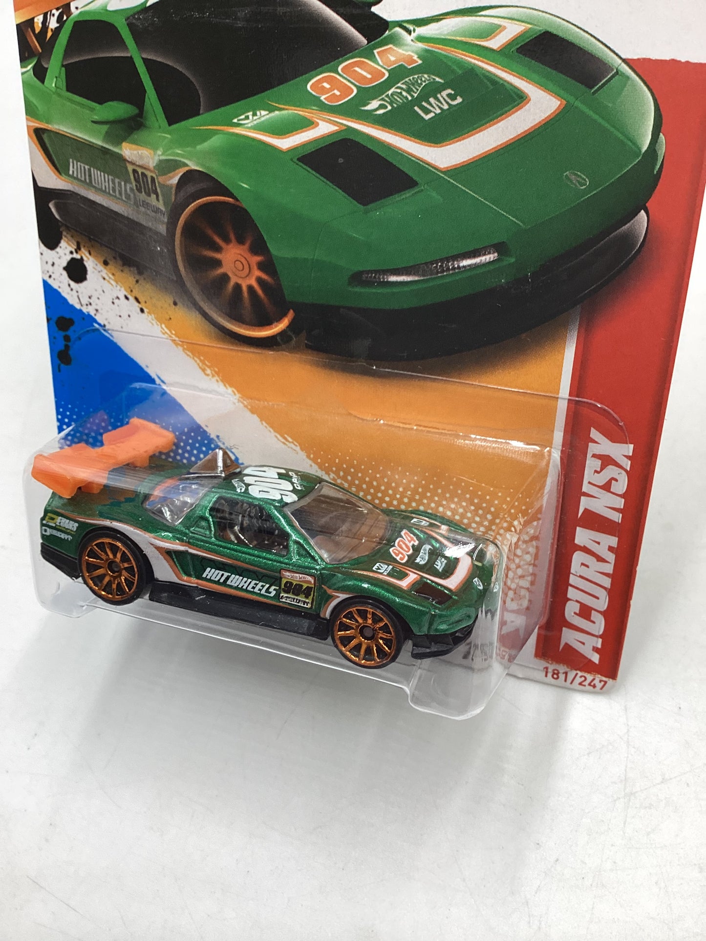 2012 Hot Wheels Thrill Racers - Race Course #181 Acura NSX Green 105A