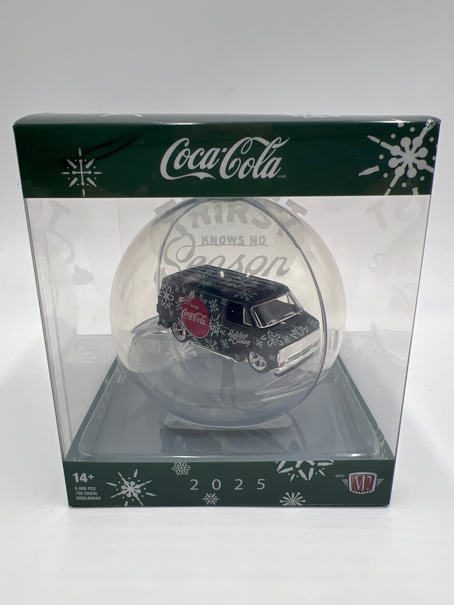 2025 M2 Machines Coca Cola Holiday Christmas Ornaments 1971 Chevrolet Van Dark Green