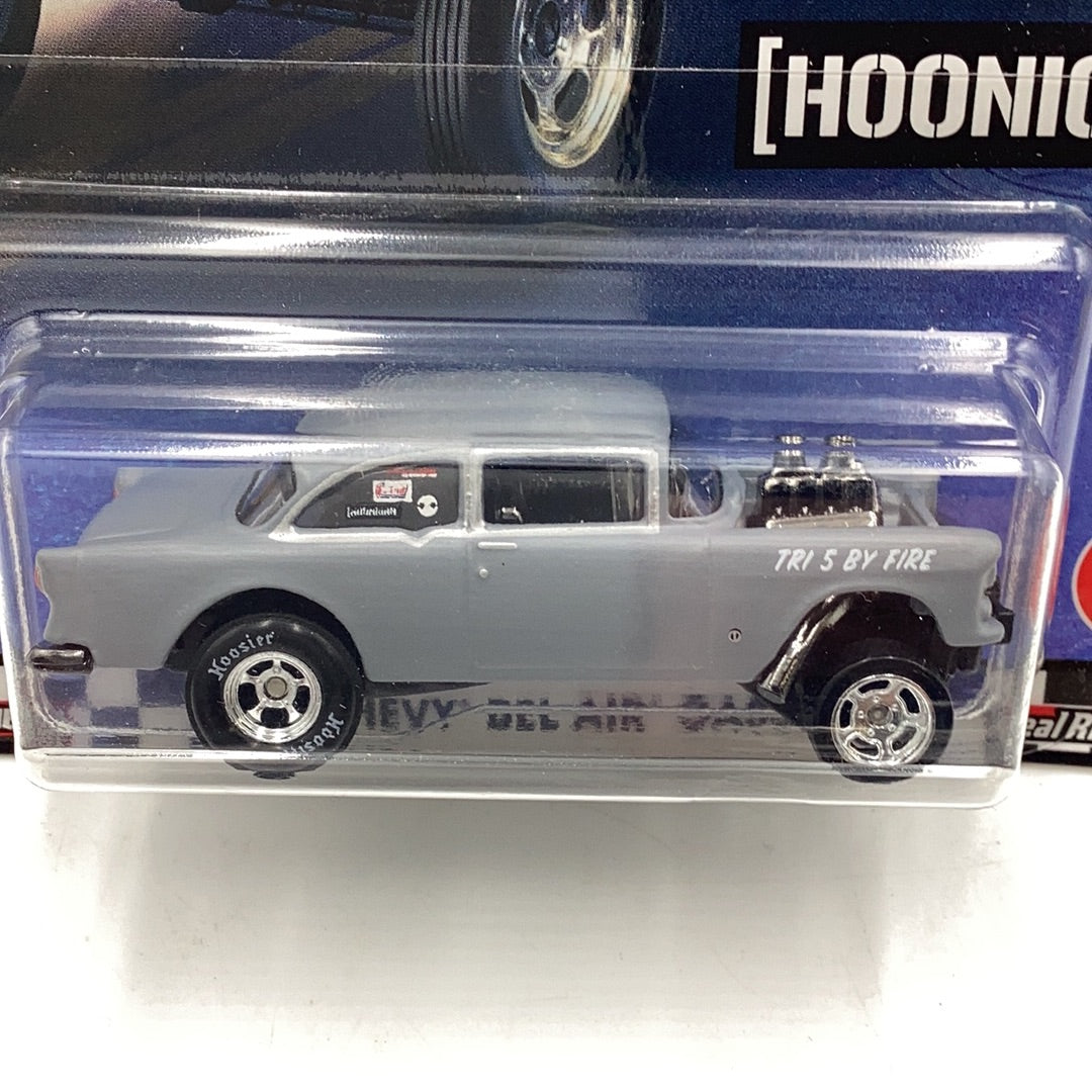 Hot Wheels Boulevard #11 55 Chevy Bel Air gasser Hoonigan chrome grill/ bumper D2