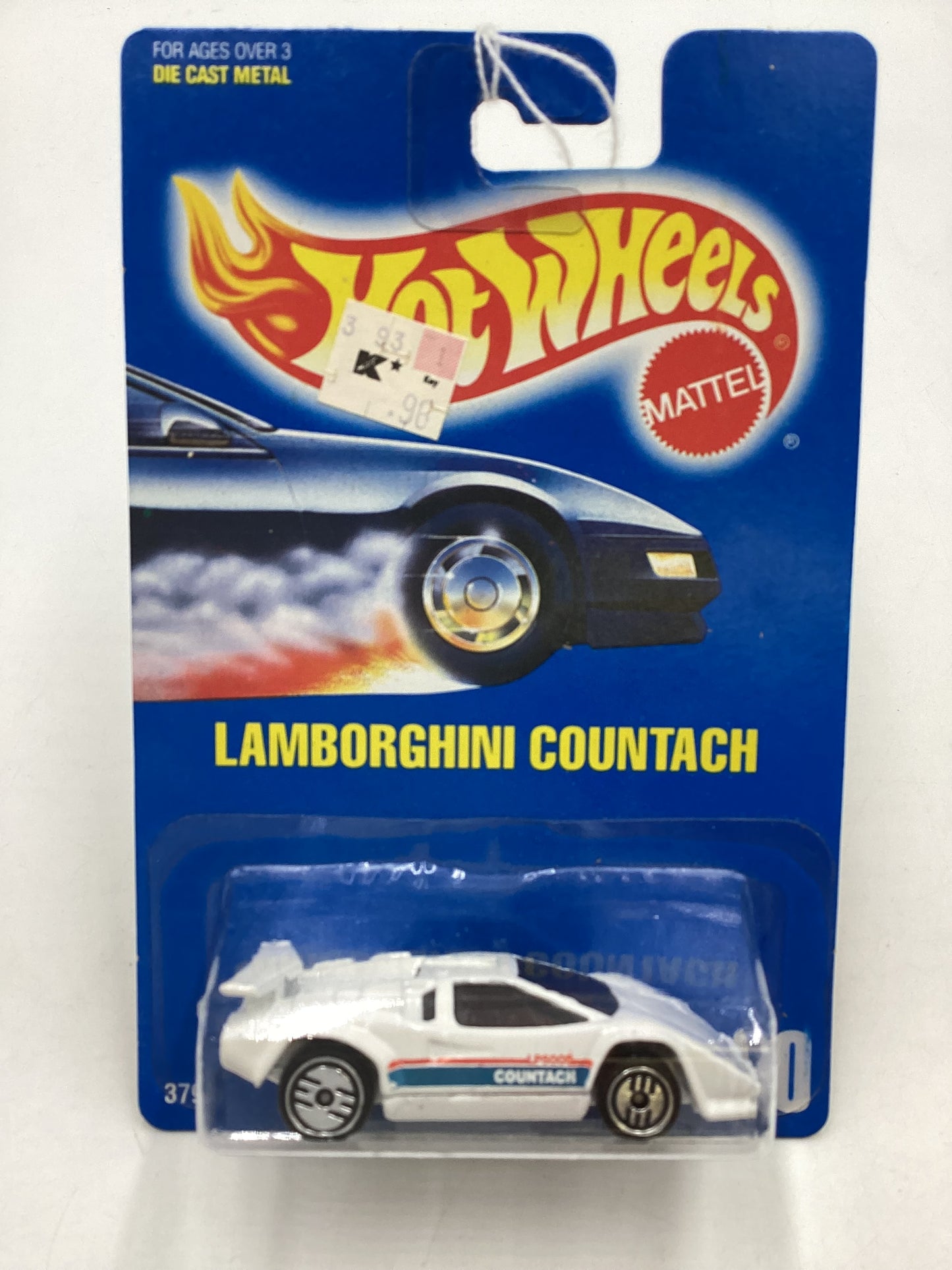 1991 Hot wheels #60 White Lamborghini Countach