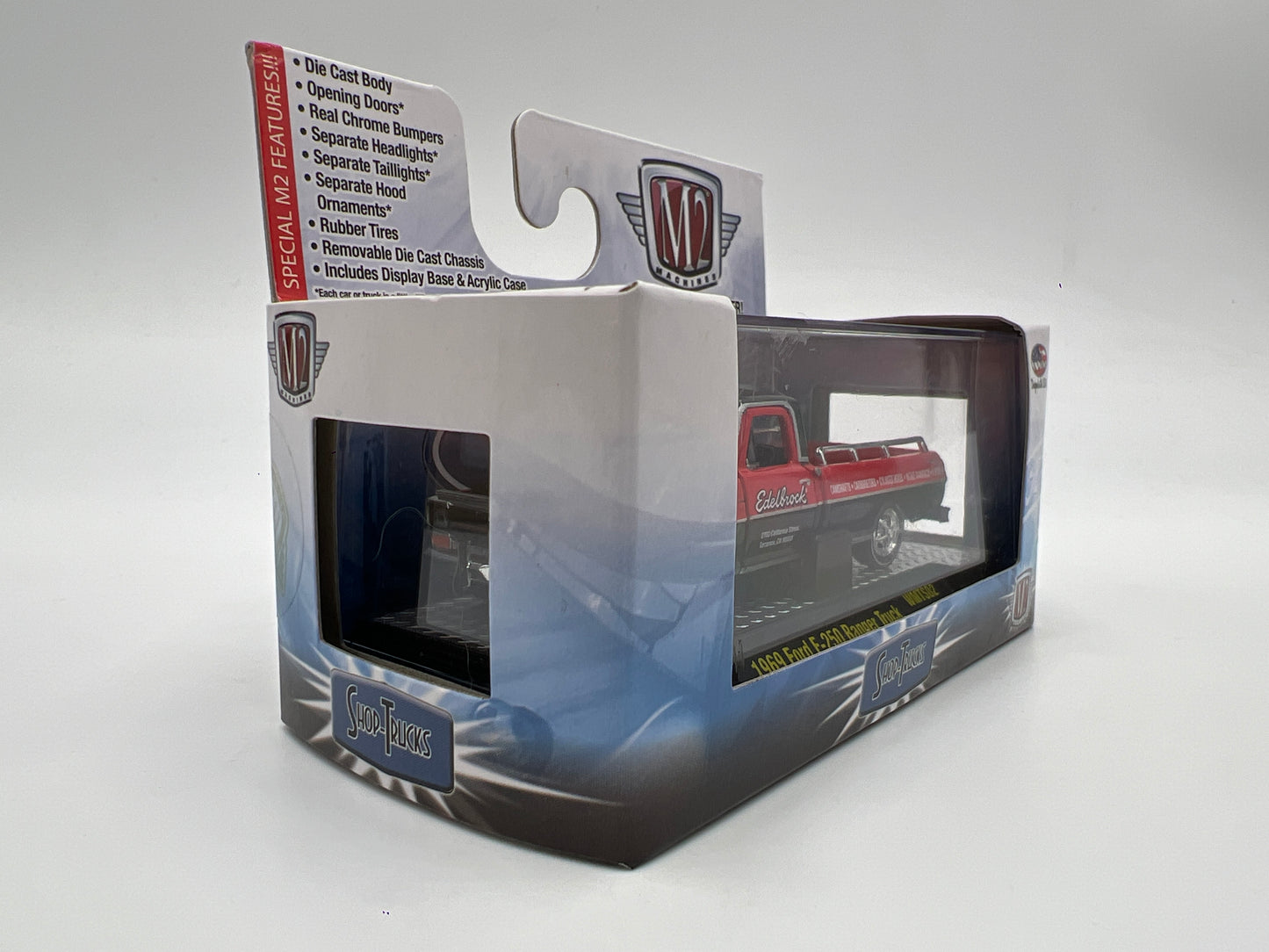 M2 Machines Shop-Trucks Walmart Exclusive 1969 Ford F-250 Ranger Truck Red Edelbrock WMTS02