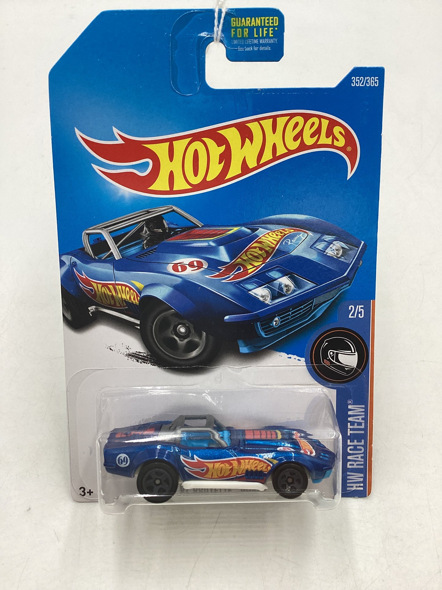 2017 Hot wheels #352 69 Corvette Racer Blue