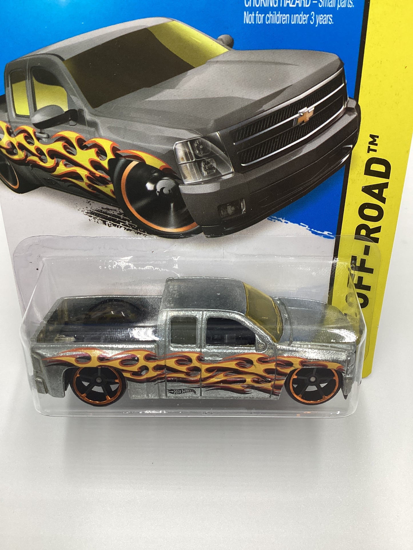 2014 Hot Wheels Off-Road #132 Zamac Chevy Silverado W/Protector *See Description*