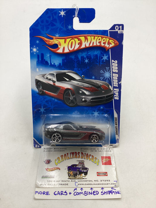 2009 Hot Wheels #147 2006 Dodge Viper Gray Target snowflake card 238D