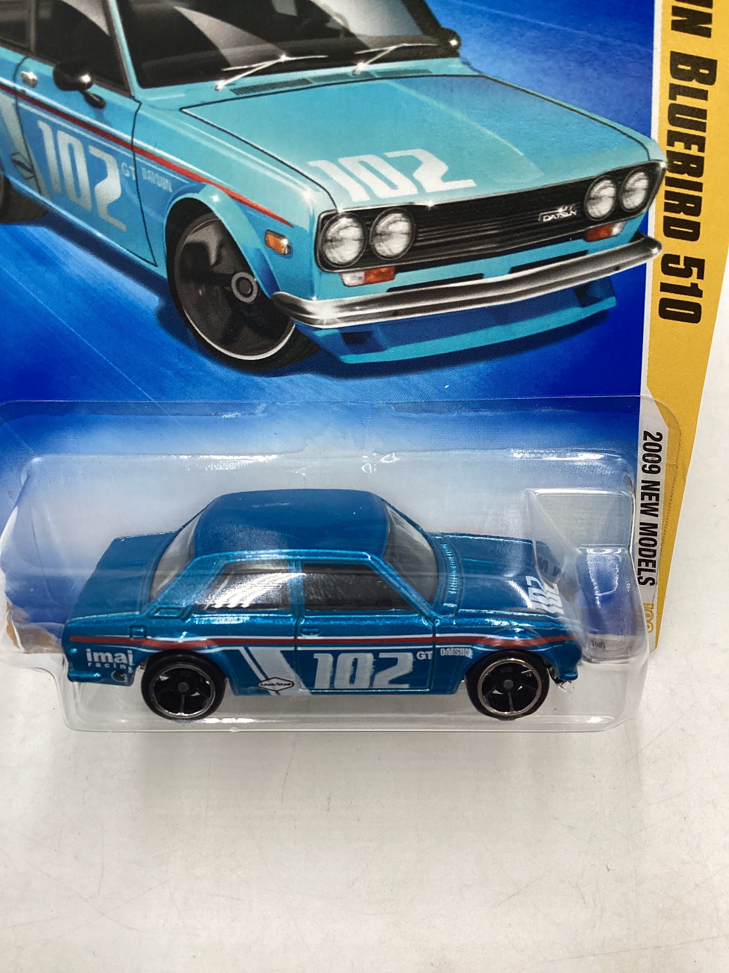 2009 Hot Wheels #037 Datsun Bluebird 510 Blue (SR)