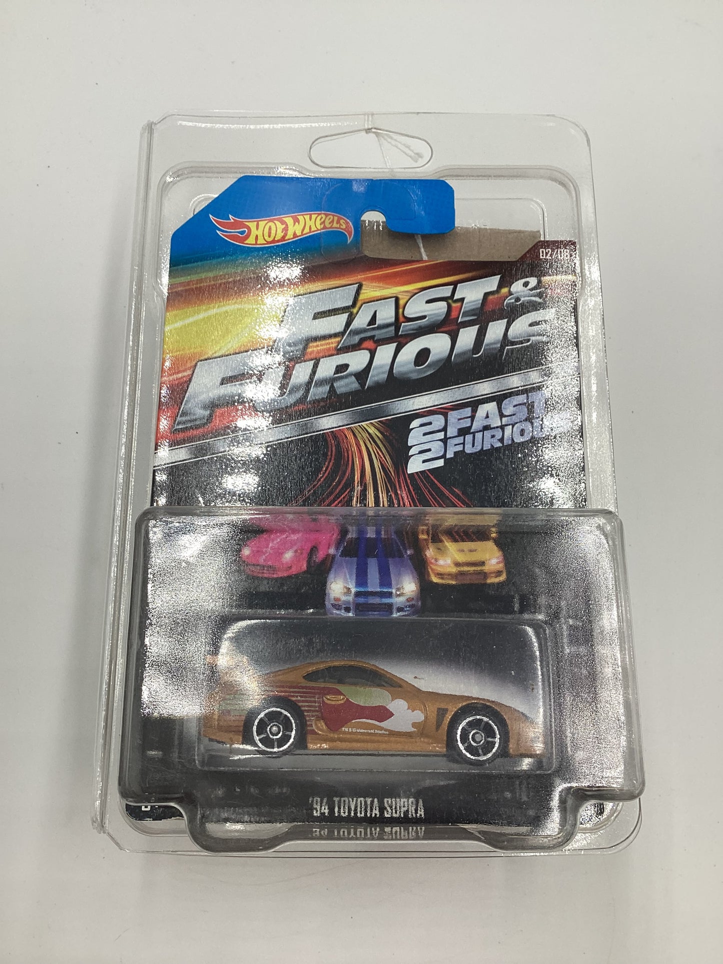 2015 Hot Wheels Fast & Furious #2 94 Toyota Supra Gold W/Protector