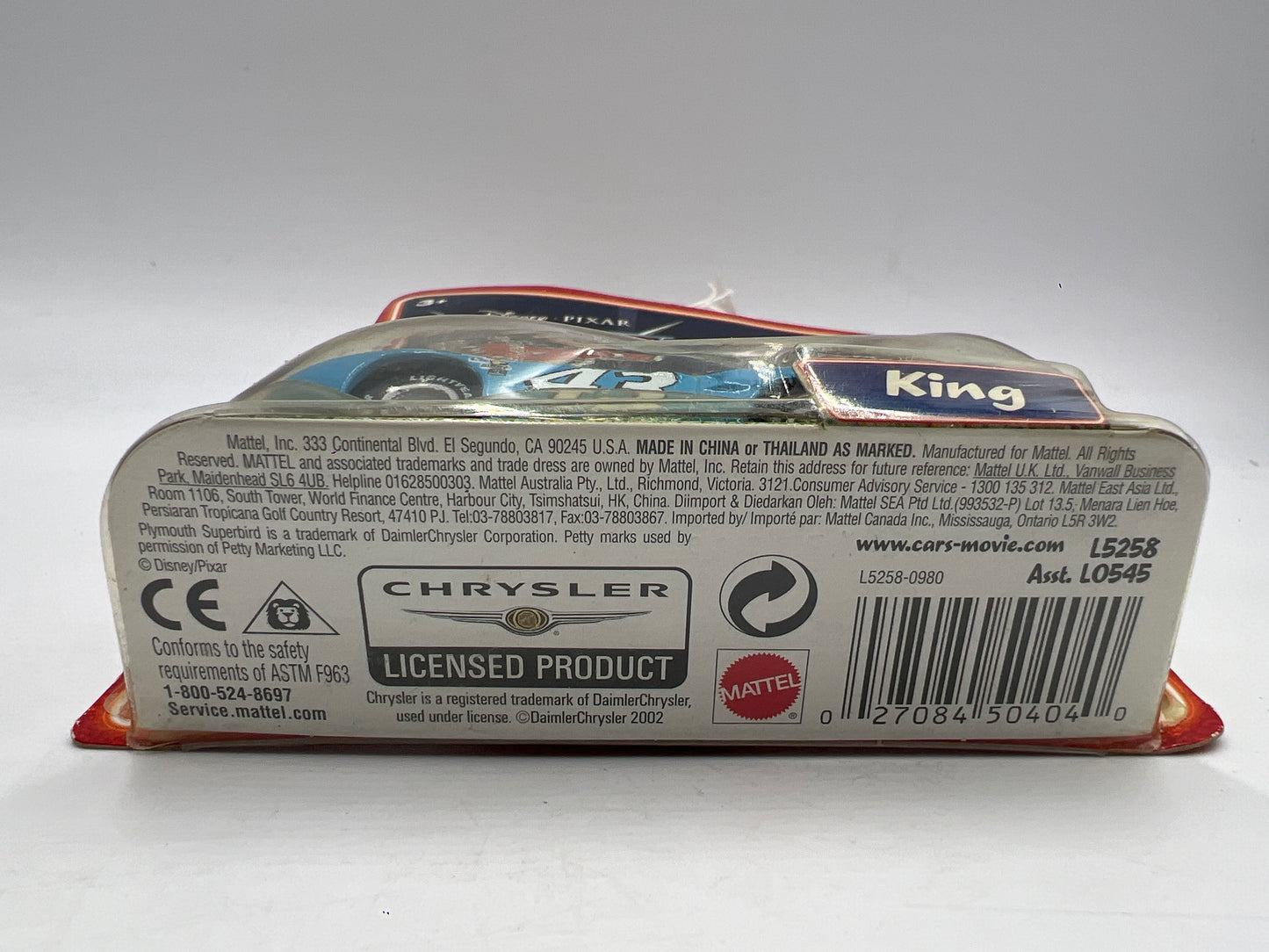 Disney Pixar Cars Supercharged King 137F