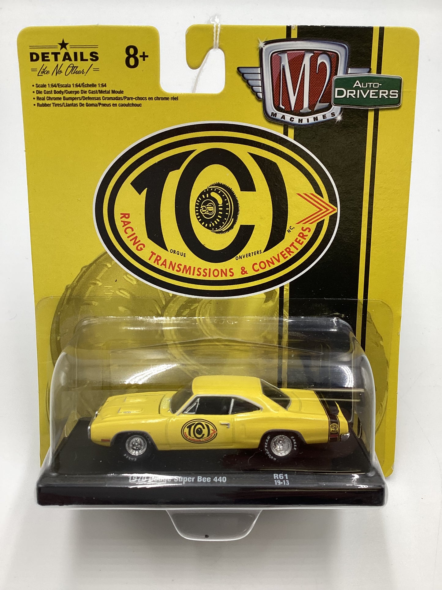 M2 Machines Auto Drivers TCI 1970 Dodge Super Bee 440 Yellow R61 192G