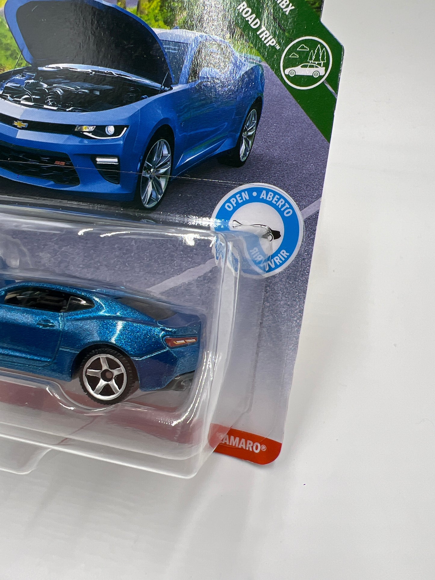 Matchbox Moving Parts MBX Road Trip 16 Chevy Camaro Blue 168F