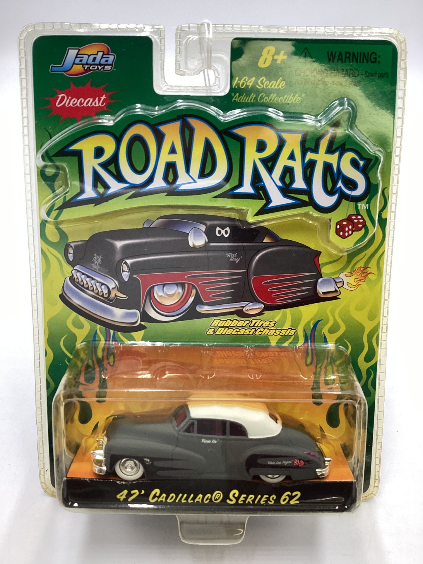 Jada Diecast Road Rats 47 Cadillac Series 62 Primer Gray 222A