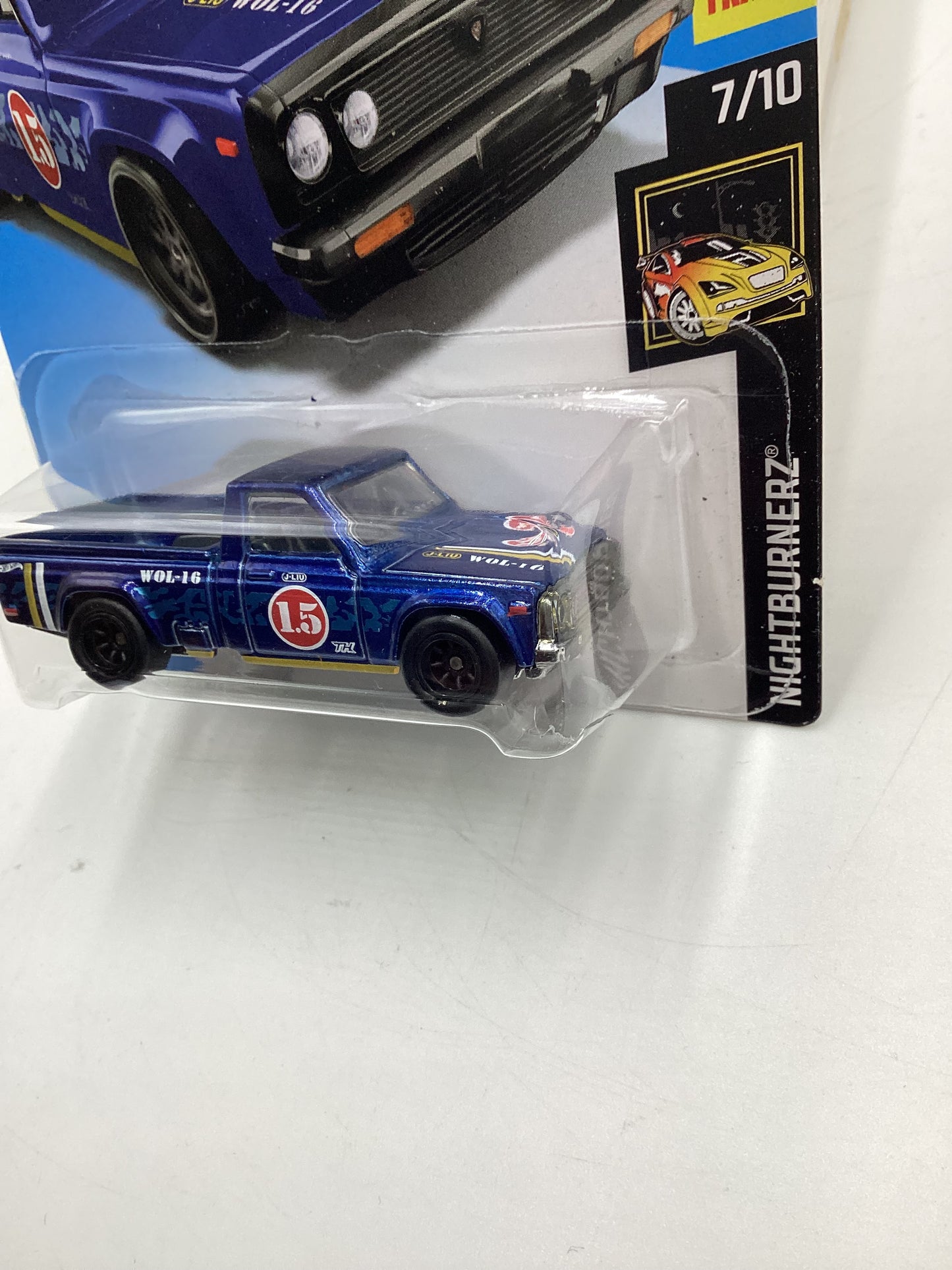 2019 Hot Wheels Super Treasure Hunt #138 Mazda Repu Blue W/ Protector Cracked Blister