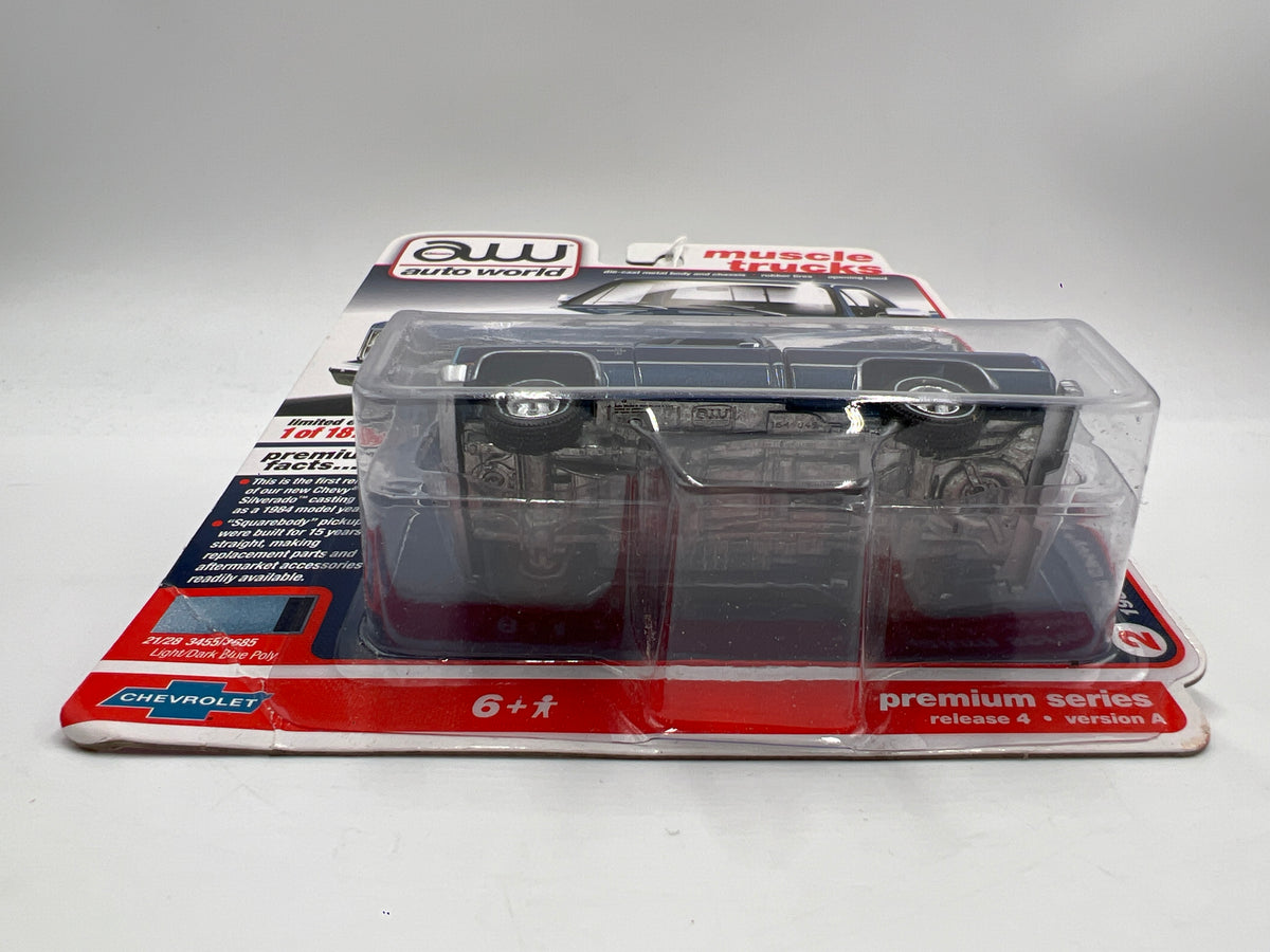 Auto World Muscle Trucks Release 4 Version A 1984 Chevy Silverado 10 Fleetside Blue