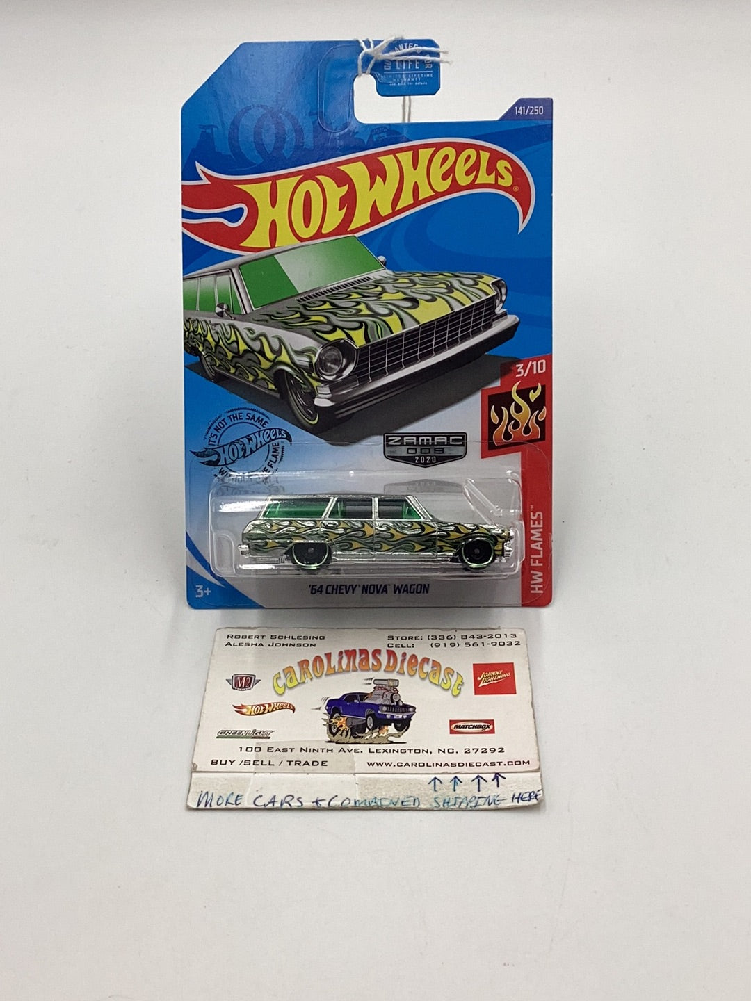 2020 Hot Wheels #141 64 Chevy Nova Wagon Walmart Exclusive Zamac #9 146E