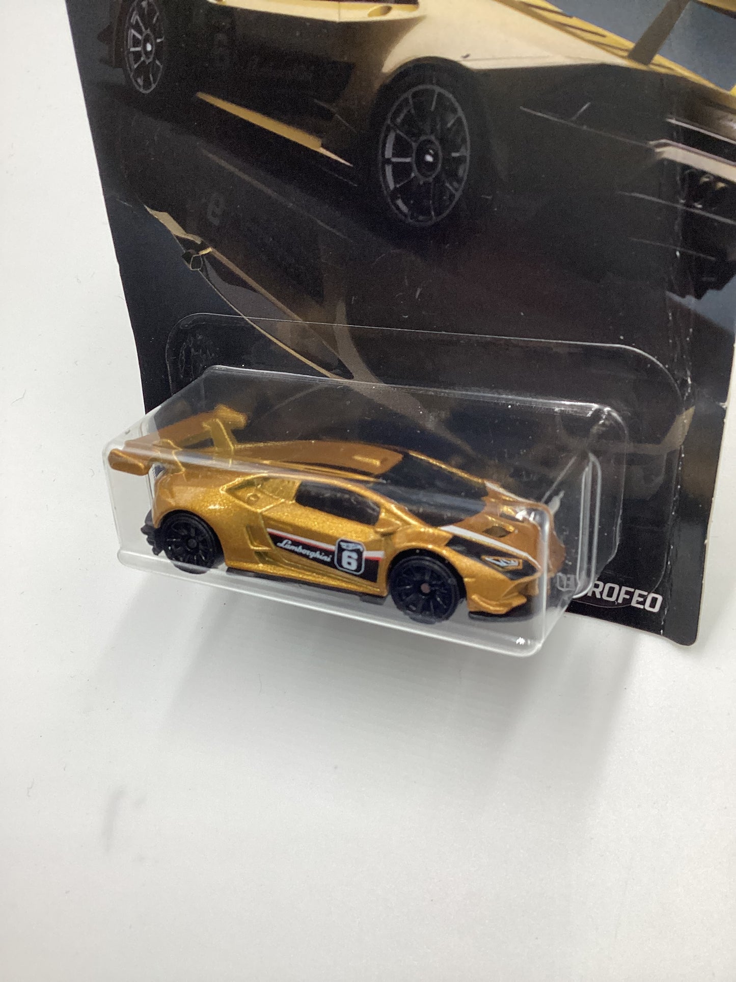 2019 Hot Wheels Exotics Series #6 Lamborghini Huracan LP 620-2 Super Trofeo *Bad Card* 156H