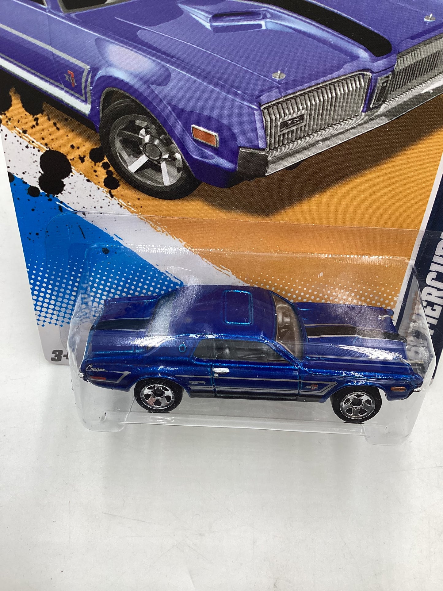 2012 Hot Wheels Muscle Mania Ford #119 68 Mercury Cougar Blue (5SP Wheels) 40D