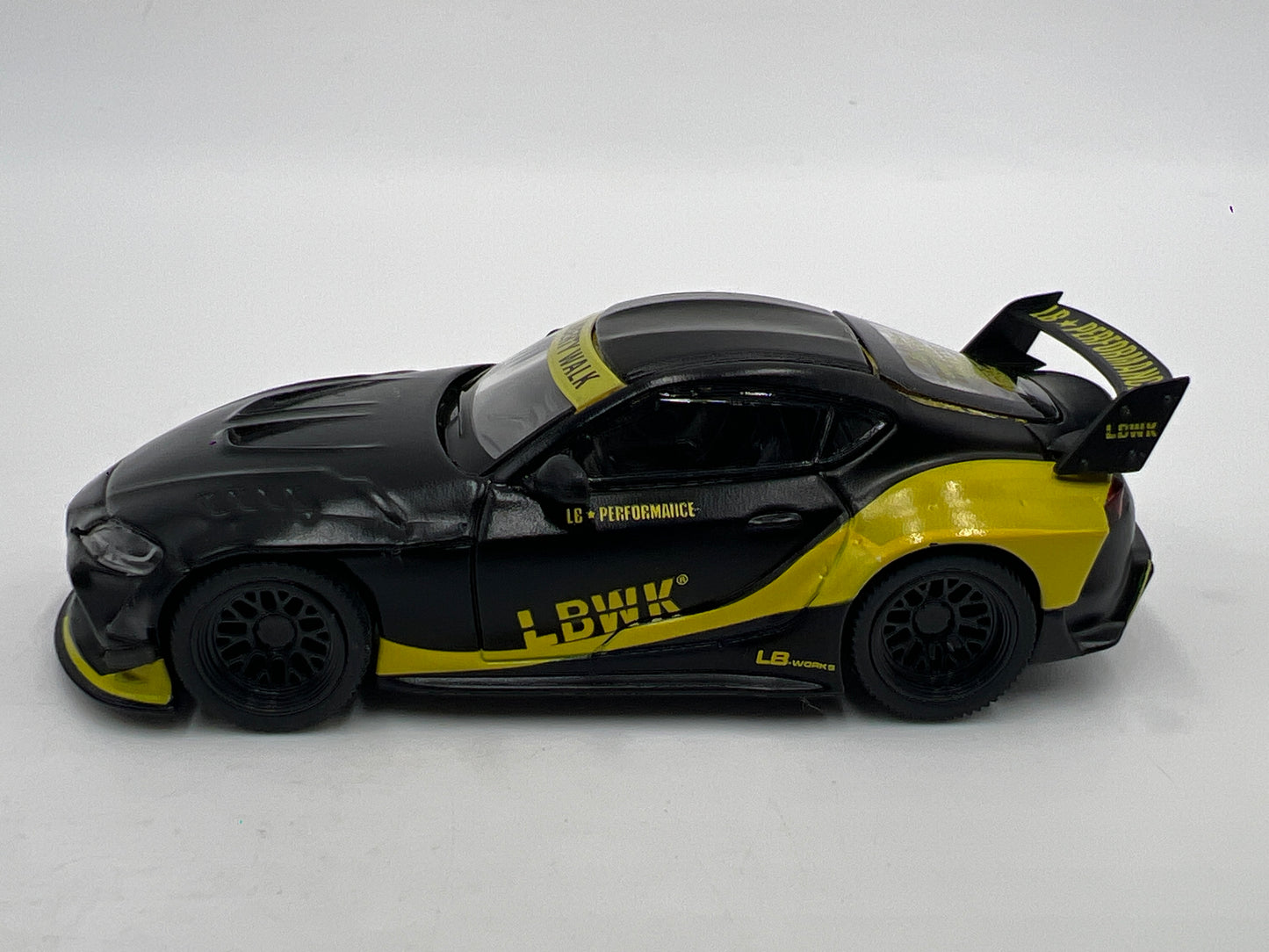 Mini GT #472 MiJo Exclusive Toyota GR Supra LB Works Black/Yellow