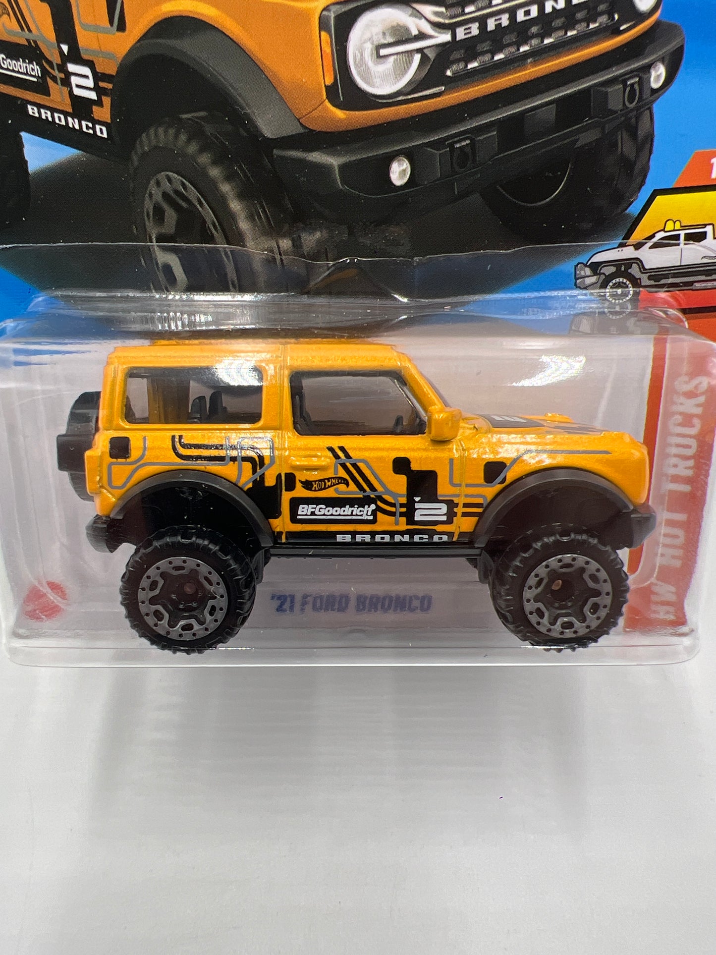 2025 Hot Wheels F Case HW Hot Trucks #20 21 Ford Bronco Yellow 23C