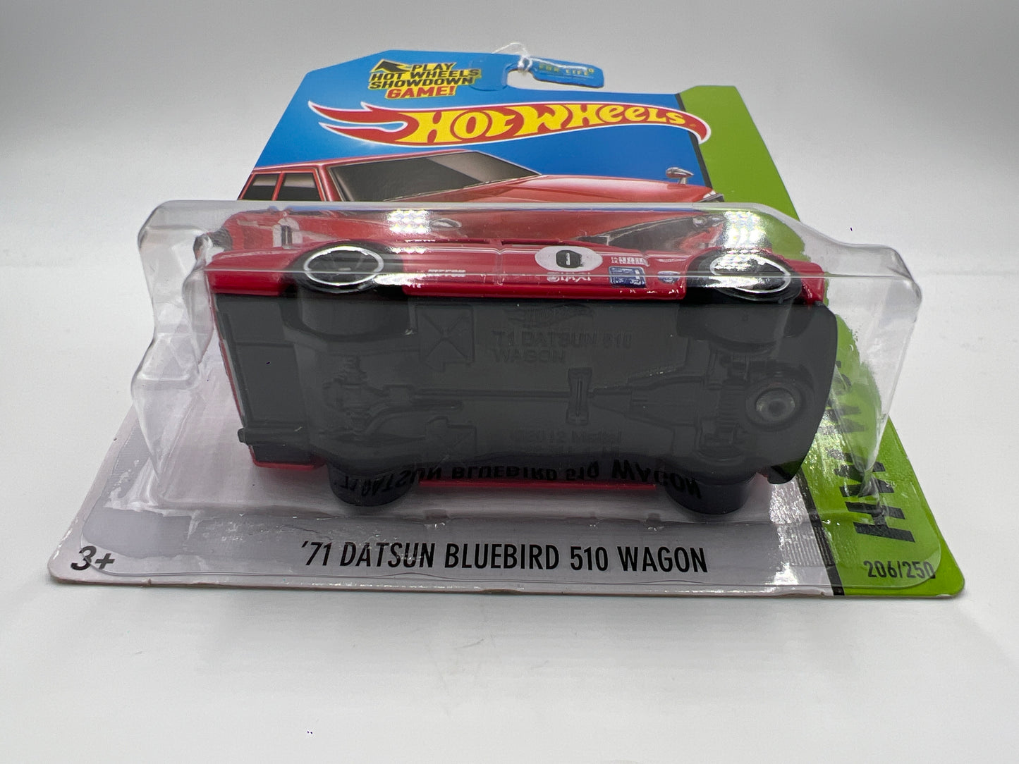 2014 Hot Wheels Workshop #206 71 Datsun Bluebird 510 Wagon Red (Mesh Grille) 88D