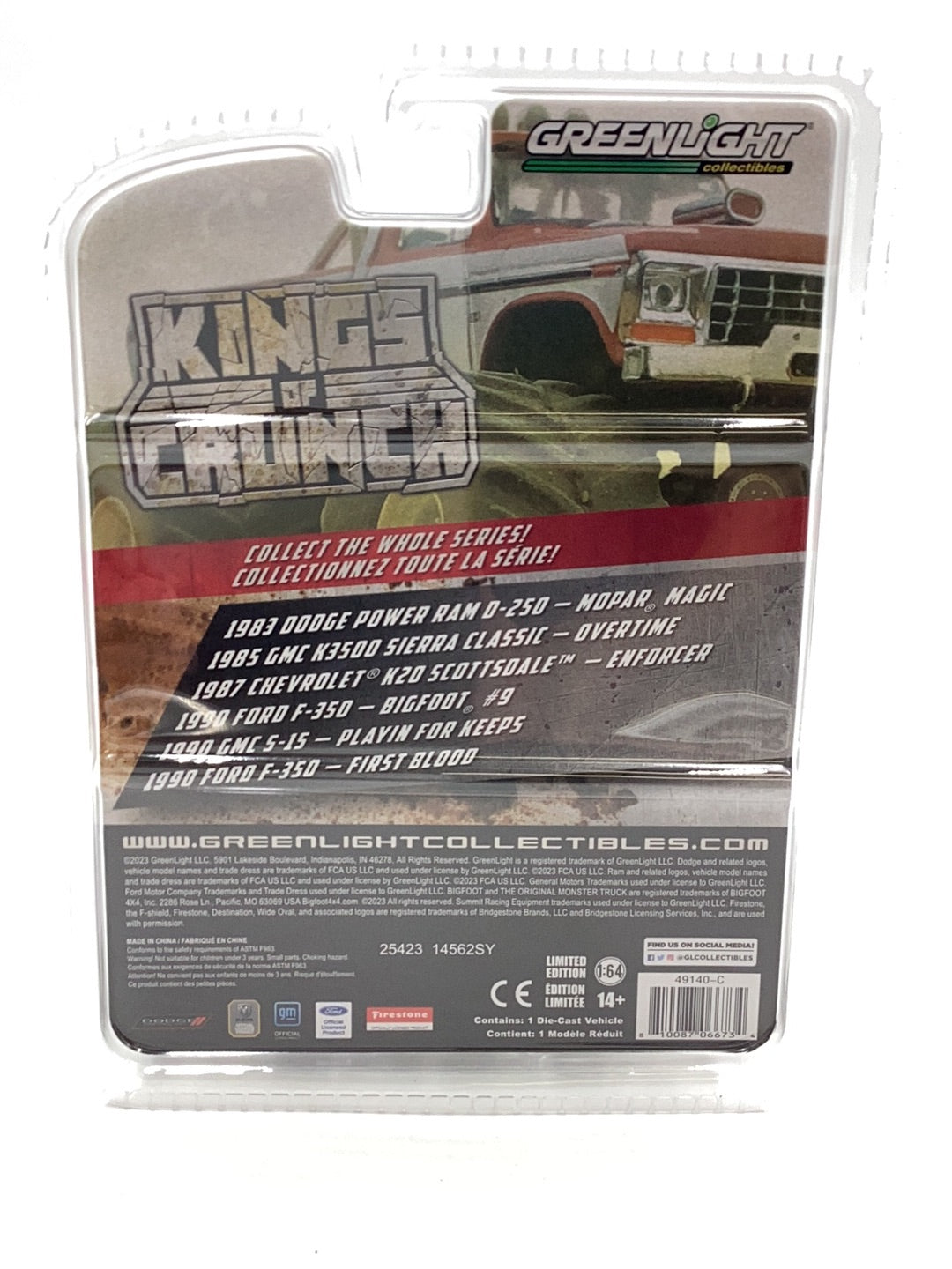 Greenlight Kings of crunch series 14 1987 Chevrolet K20 Scottsdale Enforcer Chase