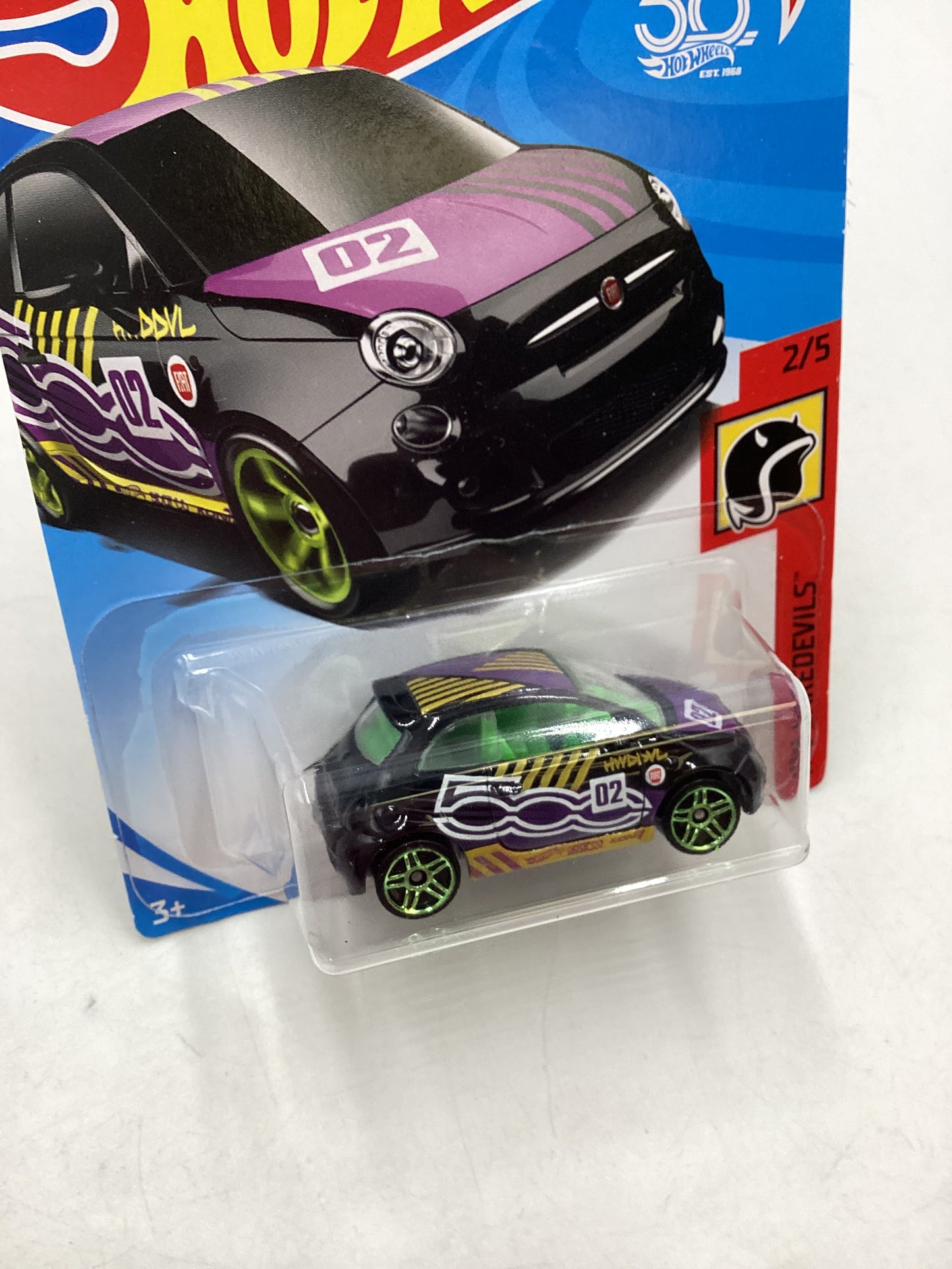 2018 Hot Wheels Fiat 500 Black chase 240A