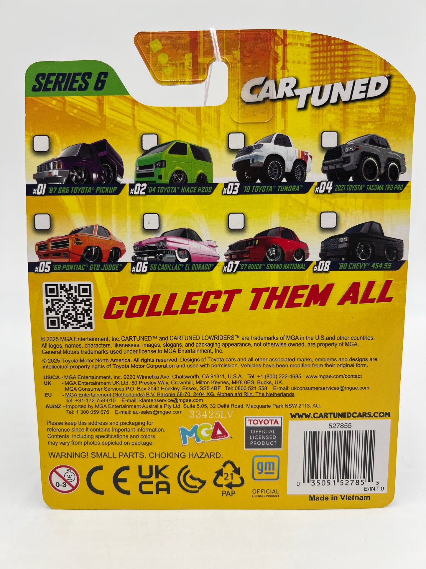 2025 MGA Car Tuned Series 6 #1 87 SR5 Toyota Pickup Purple Open Bed Version 179C